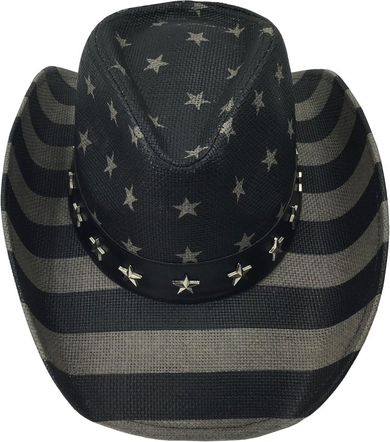 grinderPUNCH Western Outback Cowboy Hat Men's Women's Style Classic Straw Western Cowgirl Hat - Image 2